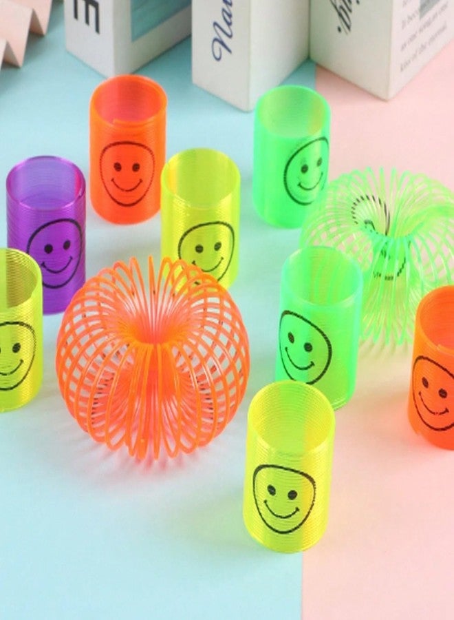 Vastate Spring Toy 12 Pcs - Multicolor Magic Smiley Slinky, Stretchy Expandable Fidget Toys for Kids & Adults, Stress Relief, Compact, Portable, Durable, Flexible Sensory Play Set for All Age Groups - Image 2